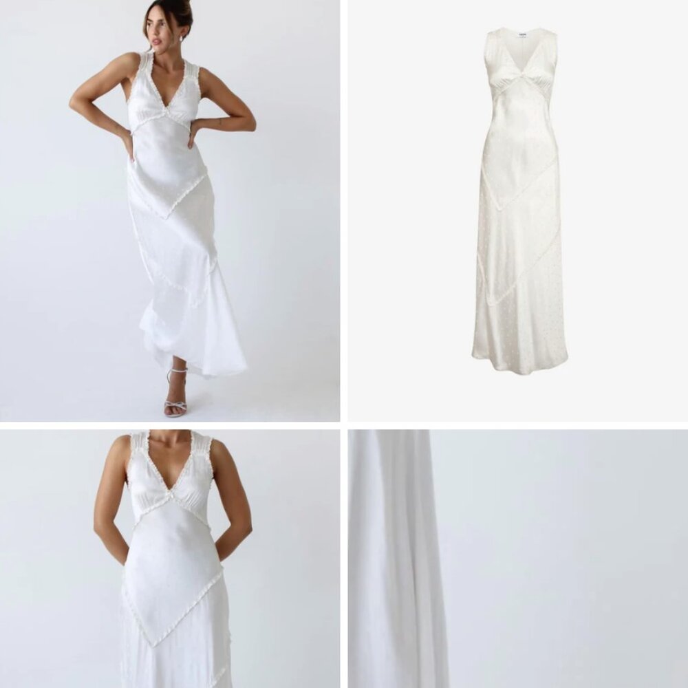 NWT XS Rumored Bye Bye Baby Maxi Dress - White